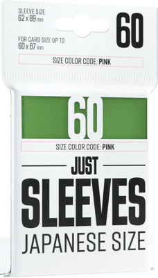 Just Sleeves - Green Sleeves Japanese Size (60 Sleeves)
