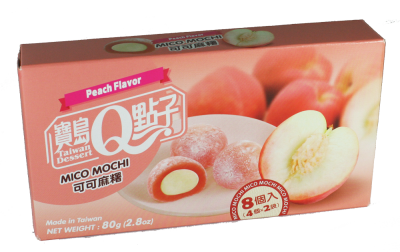 Pfirsich Mochi 80g – Mico Reiskuchen mit fruchtiger Pfirsichfüllung