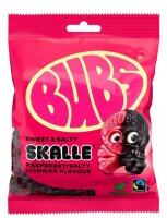 Bubs Skalle Hallon/Lakritz Raspberry-Salty Licorice 90g
