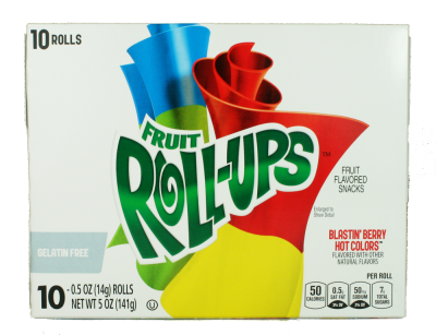 Fruit Roll-Ups - Blastin Berry Hot Colors 10x14g
