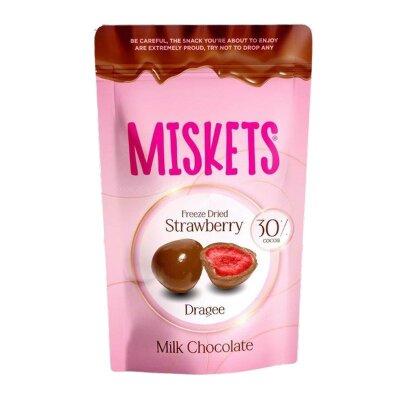 Miskets Strawberry in Milk Chocolate 80g