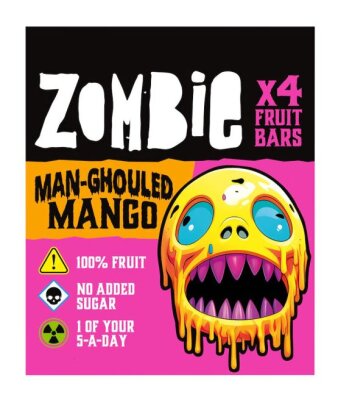 Zombie Fruit Leatherz 4 Bars Man-Ghouled Mango 100g