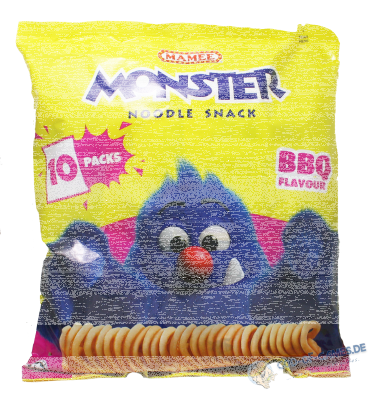 Mamee Monster Nudel Snack - BBQ Flavor (10 x 25g)