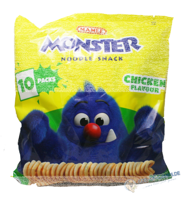 Mamee Monster Nudel Snack - Chicken Flavor (10 x 25g)
