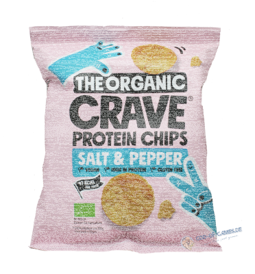 The Organic Crave Protein Chips Salt & Pepper 23g